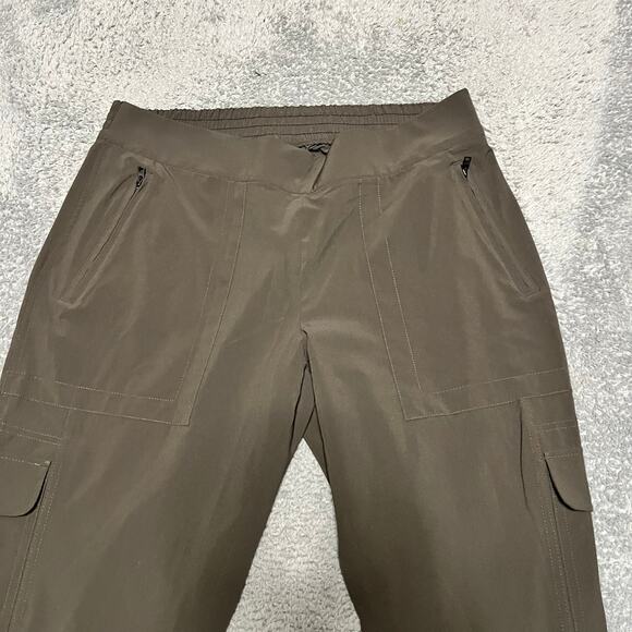 Athleta Pants Womens 14 Tall Chelsea Cargo Gray Zip Pocket Stretch - Picture 2 of 10